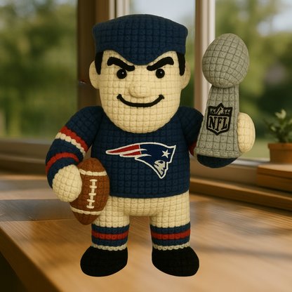LIMITED EDITION - NEW PREMIUM NFL27 NEP NEW ENGLAND PATRIOTS HANDMADE CROCHET