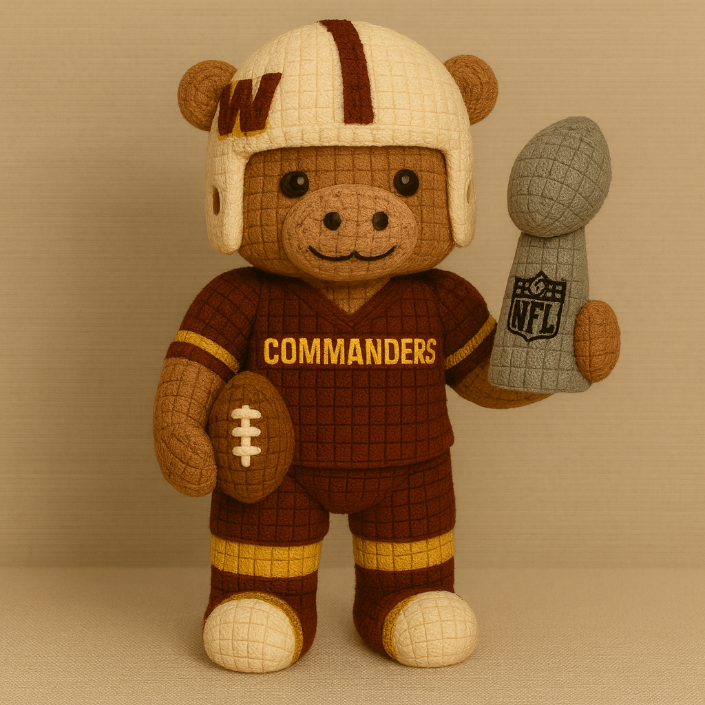 LIMITED EDITION - NEW PREMIUM NFL12 WTC WASHINGTON COMMANDERS HANDMADE CROCHET