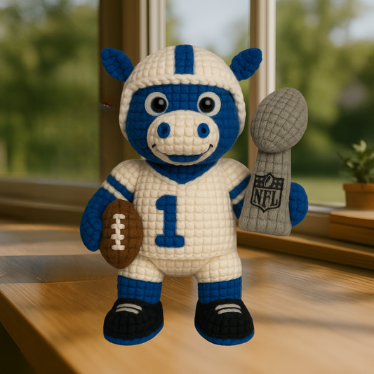 LIMITED EDITION - NEW PREMIUM NFL17 IDC INDIANAPOLIS COLTS HANDMADE CROCHET