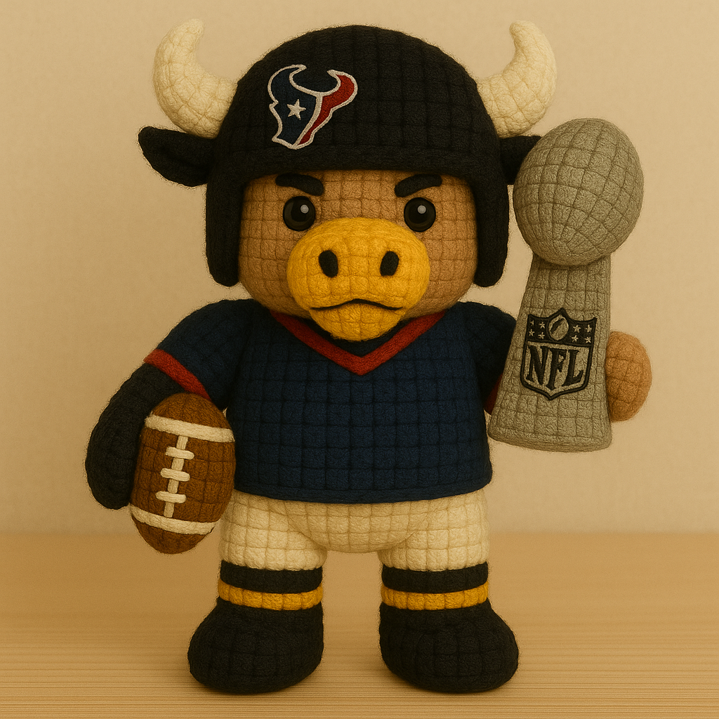 LIMITED EDITION - NEW PREMIUM NFL15 HTT HOUSTON TEXANS HANDMADE CROCHET