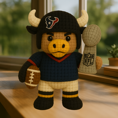 LIMITED EDITION - NEW PREMIUM NFL15 HTT HOUSTON TEXANS HANDMADE CROCHET