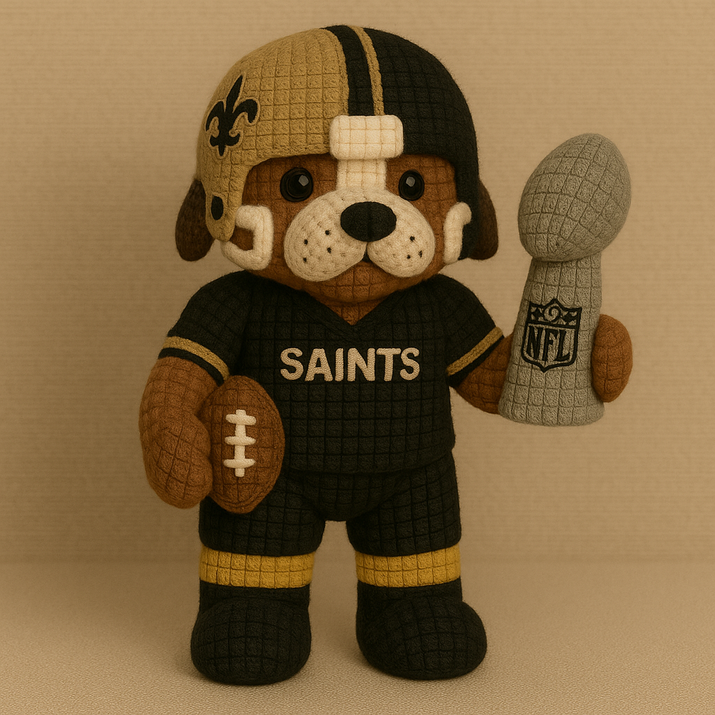 LIMITED EDITION - NEW PREMIUM NFL24 NOS NEW ORLEANS SAINTS HANDMADE CROCHET