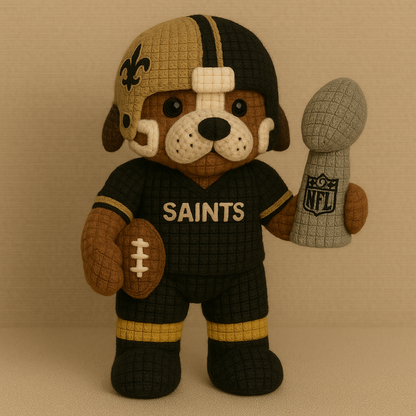 LIMITED EDITION - NEW PREMIUM NFL24 NOS NEW ORLEANS SAINTS HANDMADE CROCHET