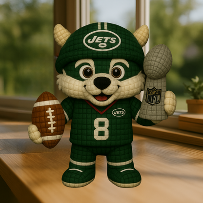 LIMITED EDITION - NEW PREMIUM NFL25 NYJ NEW YORK JETS HANDMADE CROCHET