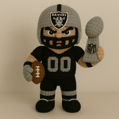 LIMITED EDITION - NEW PREMIUM NFL07 LVR LAS VEGAS RAIDERS HANDMADE CROCHET