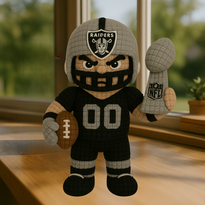 LIMITED EDITION - NEW PREMIUM NFL07 LVR LAS VEGAS RAIDERS HANDMADE CROCHET
