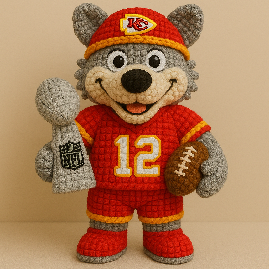 LIMITED EDITION - NEW PREMIUM NFL01 KCC KANSAS CITY CHIEFS HANDMADE CROCHET