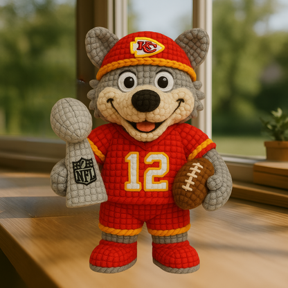 LIMITED EDITION - NEW PREMIUM NFL01 KCC KANSAS CITY CHIEFS HANDMADE CROCHET