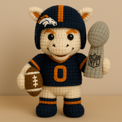 LIMITED EDITION - NEW PREMIUM NFL13 DVB DENVER BRONCOS HANDMADE CROCHET
