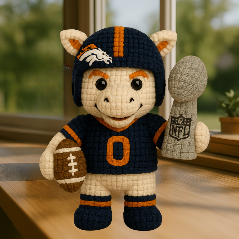 LIMITED EDITION - NEW PREMIUM NFL13 DVB DENVER BRONCOS HANDMADE CROCHET