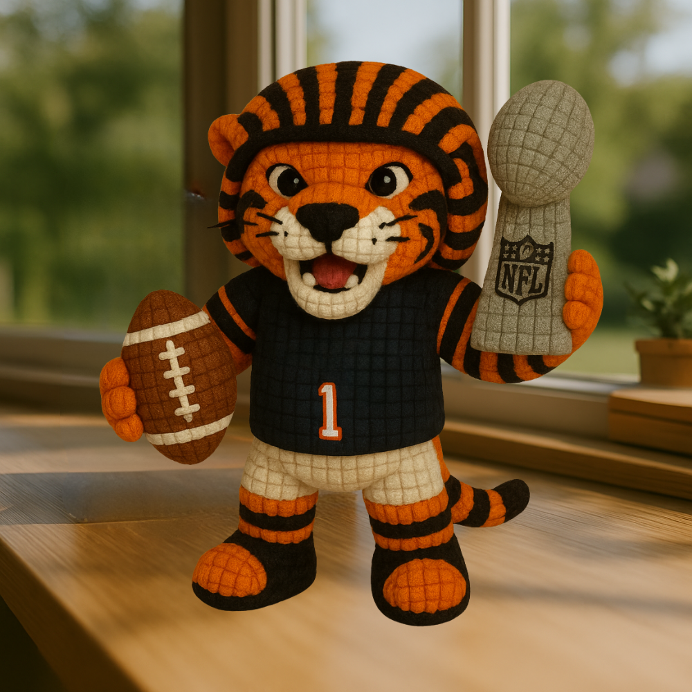 LIMITED EDITION - NEW PREMIUM NFL16 CCB CINCINNATI BENGALS HANDMADE CROCHET