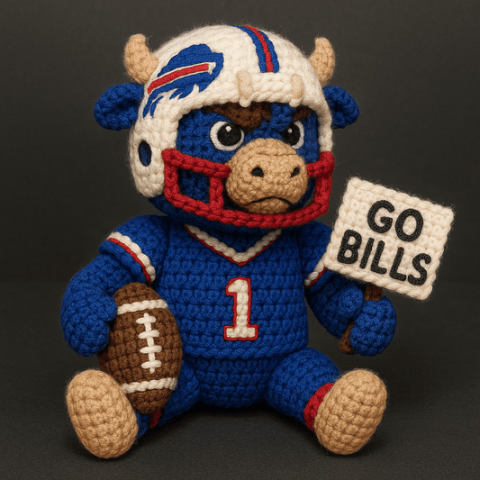 LIMITED EDITION - NEW PREMIUM NFL03 BFB BUFFALO BILLS HANDMADE CROCHET