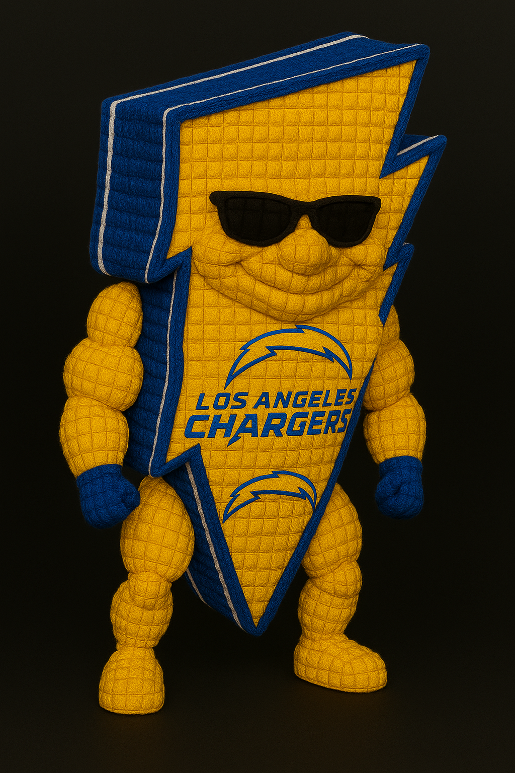 LIMITED EDITION - NEW PREMIUM NFL09 LAC LOS ANGELES CHARGERS HANDMADE CROCHET