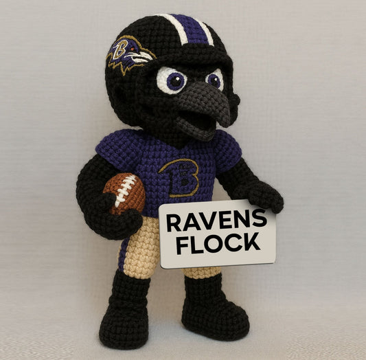 LIMITED EDITION - NEW PREMIUM NFL28 BTR BALTIMORE RAVENS HANDMADE CROCHET