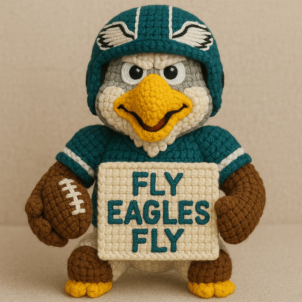 LIMITED EDITION - NEW PREMIUM NFL02 PLDE PHILADELPHIA EAGLES HANDMADE CROCHET