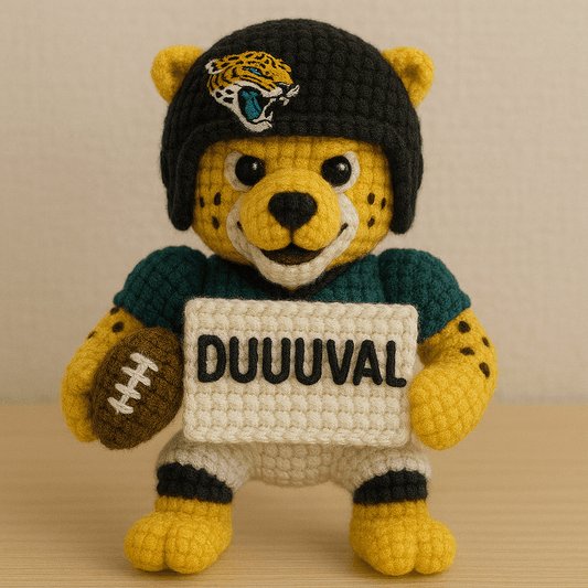 LIMITED EDITION - NEW PREMIUM NFL30 JSJ JACKSONVILLE JAGUARS HANDMADE CROCHET