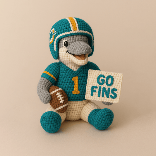 LIMITED EDITION - NEW PREMIUM NFL19 MDP MIAMI DOLPHINS HANDMADE CROCHET