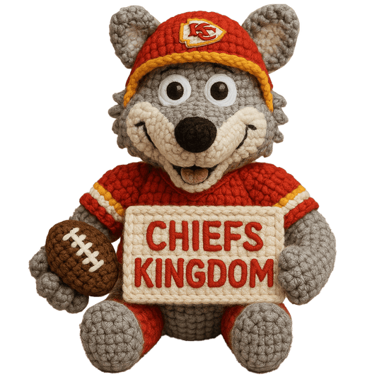 LIMITED EDITION - NEW PREMIUM NFL01 KCC KANSAS CITY CHIEFS HANDMADE CROCHET
