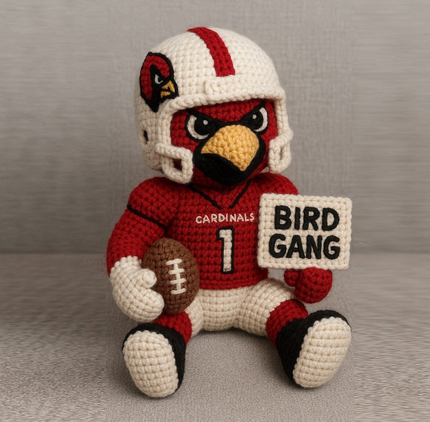 LIMITED EDITION - NEW PREMIUM NFL20 ARC ARIZONA CARDINALS HANDMADE CROCHET