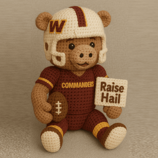 LIMITED EDITION - NEW PREMIUM NFL12 WTC WASHINGTON COMMANDERS HANDMADE CROCHET
