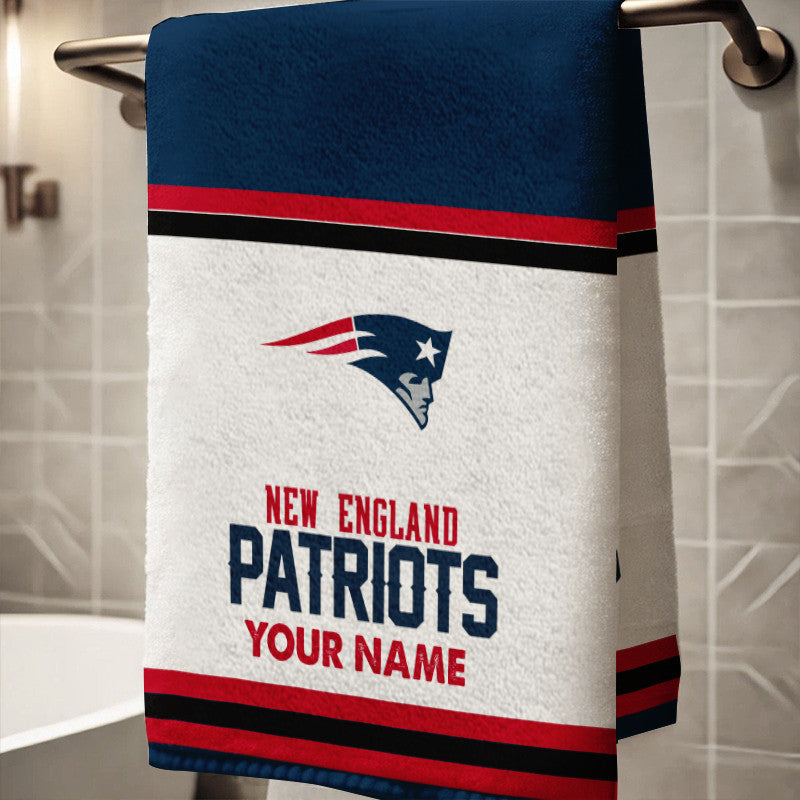 LIMITED EDITION - NEW CUSTOMIZED NFL27 NEP NEW ENGLAND PATRIOTS BATH TOWEL