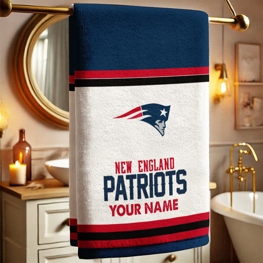 LIMITED EDITION - NEW CUSTOMIZED NFL27 NEP NEW ENGLAND PATRIOTS BATH TOWEL