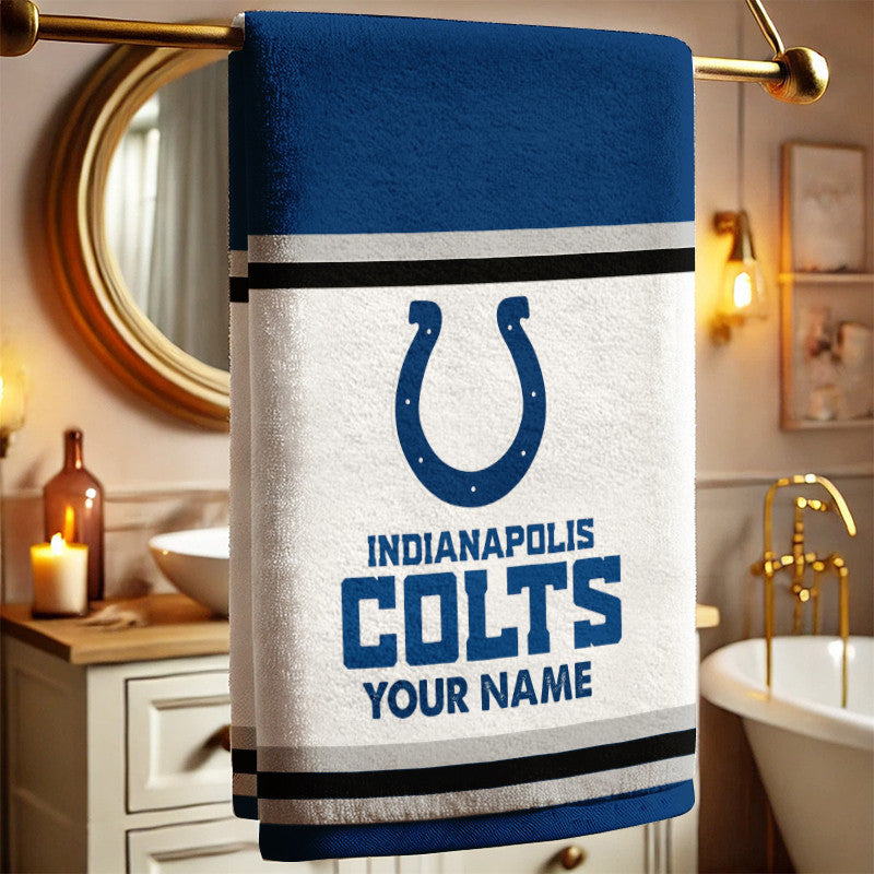 LIMITED EDITION - NEW CUSTOMIZED NFL17 IDC INDIANAPOLIS COLTS BATH TOWEL