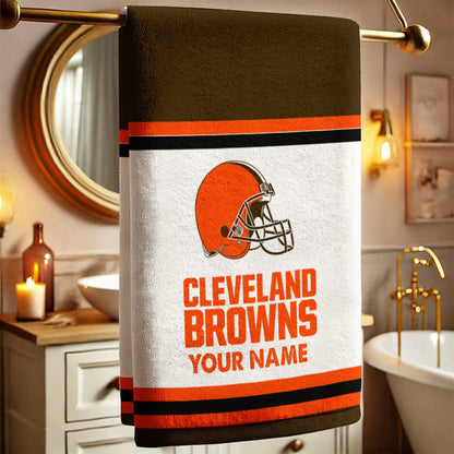 LIMITED EDITION - NEW CUSTOMIZED NFL29 CLB CLEVELAND BROWNS BATH TOWEL