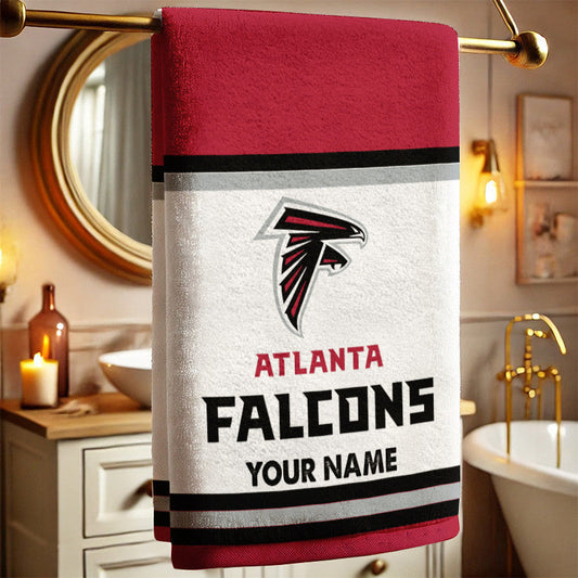 LIMITED EDITION - NEW CUSTOMIZED NFL18 ATF ATLANTA FALCONS BATH TOWEL