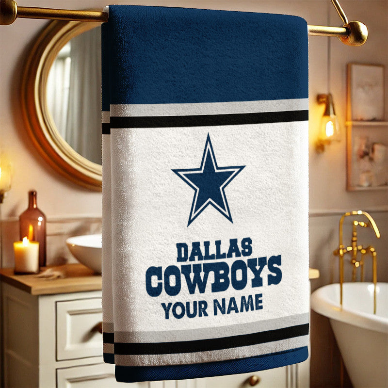 LIMITED EDITION - NEW CUSTOMIZED NFL21 DCB DALLAS COWBOYS BATH TOWEL