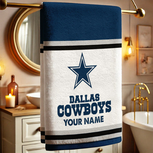 LIMITED EDITION - NEW CUSTOMIZED NFL21 DCB DALLAS COWBOYS BATH TOWEL