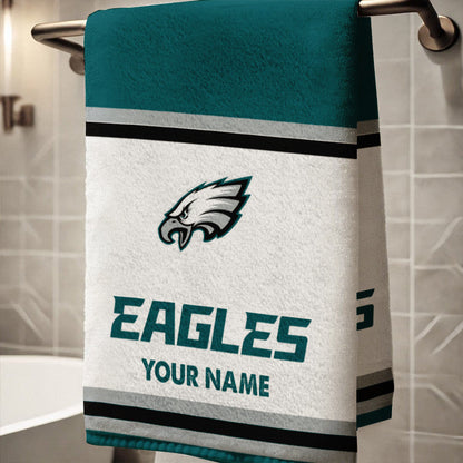 LIMITED EDITION - NEW CUSTOMIZED NFL02 PPE PHILADELPHIA EAGLES BATH TOWEL