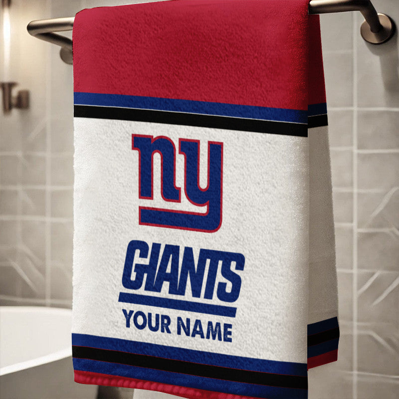 LIMITED EDITION - NEW CUSTOMIZED NFL32 NYG NEW YORK GIANTS BATH TOWEL