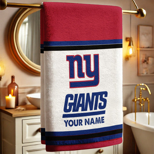 LIMITED EDITION - NEW CUSTOMIZED NFL32 NYG NEW YORK GIANTS BATH TOWEL