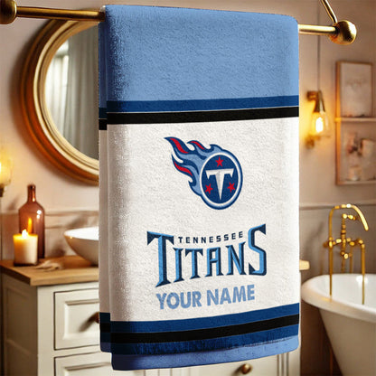LIMITED EDITION - NEW CUSTOMIZED NFL31 TST TENNESSEE TITANS BATH TOWEL