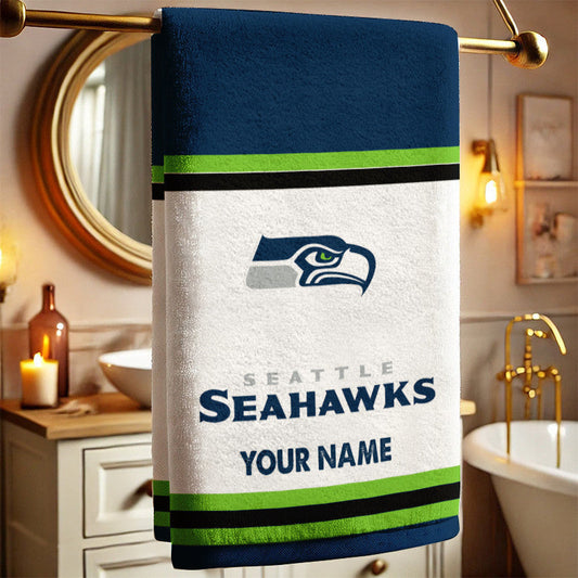 LIMITED EDITION - NEW CUSTOMIZED NFL06 SSH SEATTLE SEAHAWKS BATH TOWEL