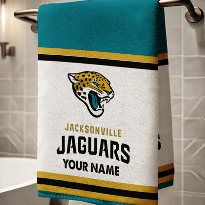 LIMITED EDITION - NEW CUSTOMIZED NFL30 JSJ JACKSONVILLE JAGUARS BATH TOWEL