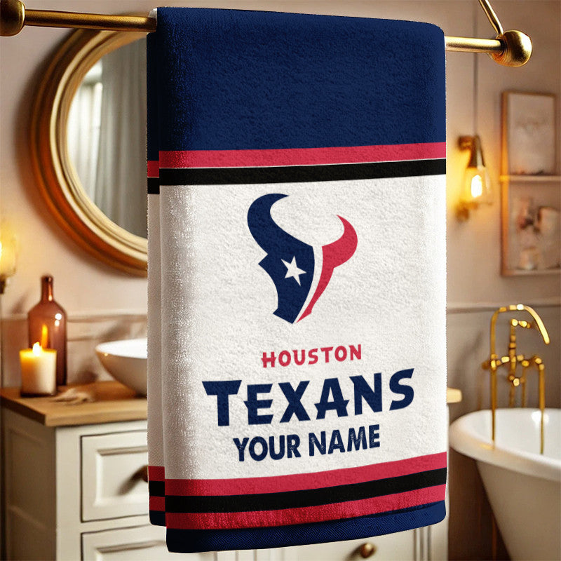 LIMITED EDITION - NEW CUSTOMIZED NFL15 HTT HOUSTON TEXANS BATH TOWEL
