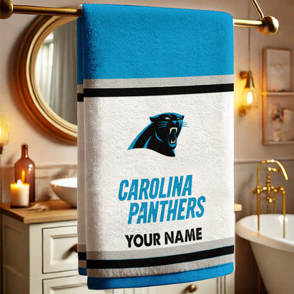 LIMITED EDITION - NEW CUSTOMIZED NFL23 CLP CAROLINA PANTHERS BATH TOWEL