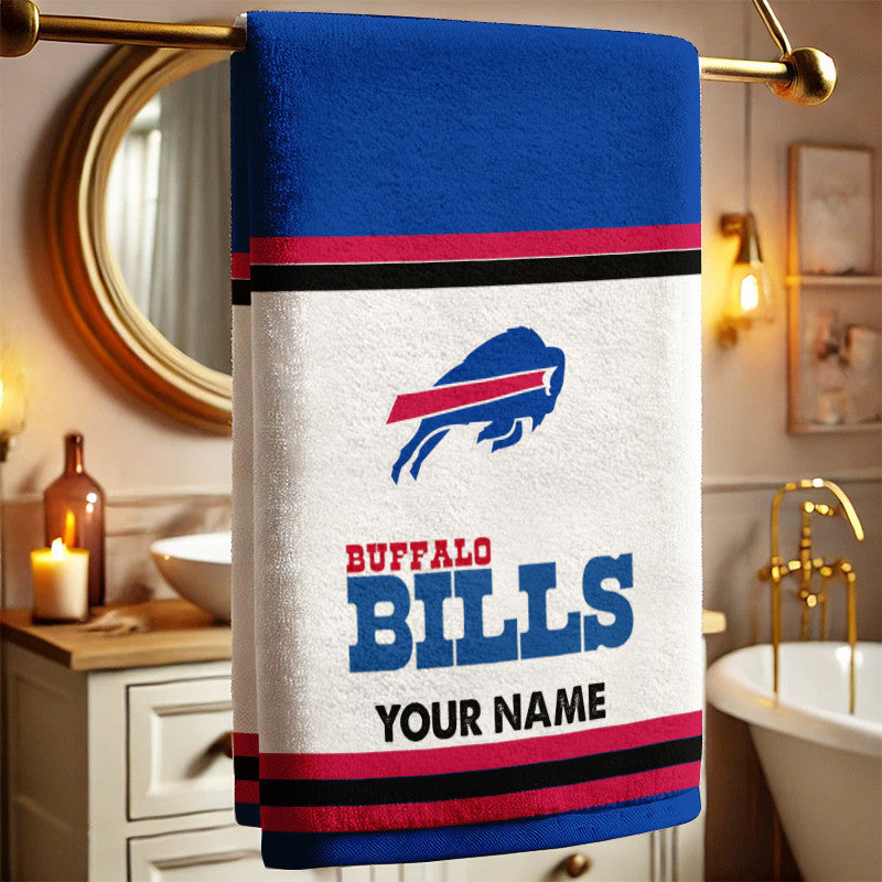 LIMITED EDITION - NEW CUSTOMIZED NFL03 BFB BUFFALO BILLS BATH TOWEL