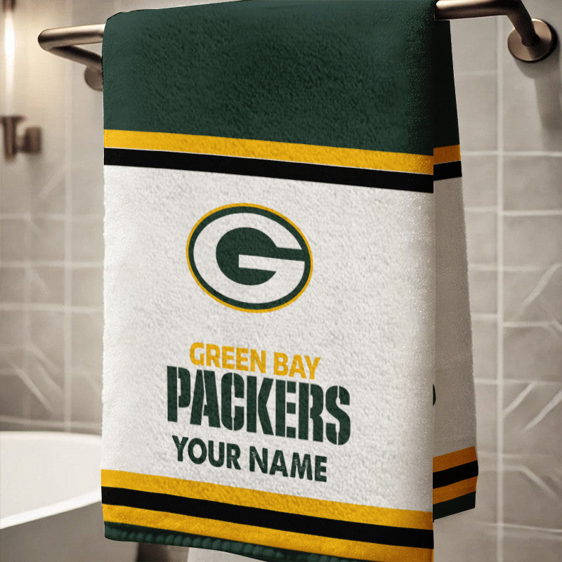 LIMITED EDITION - NEW CUSTOMIZED NFL08 GBP GREEN BAY PACKERS BATH TOWEL