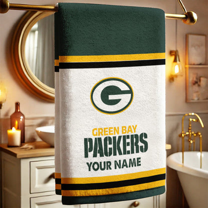 LIMITED EDITION - NEW CUSTOMIZED NFL08 GBP GREEN BAY PACKERS BATH TOWEL