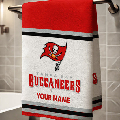 LIMITED EDITION - NEW CUSTOMIZED NFL10 TBB TAMPA BAY BUCCANEERS BATH TOWEL