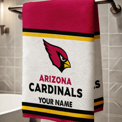 LIMITED EDITION - NEW CUSTOMIZED NFL20 ARC ARIZONA CARDINALS BATH TOWEL
