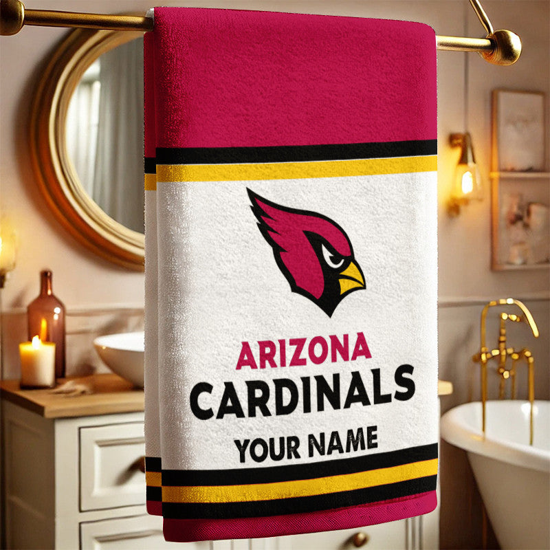 LIMITED EDITION - NEW CUSTOMIZED NFL20 ARC ARIZONA CARDINALS BATH TOWEL