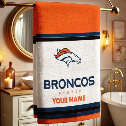 LIMITED EDITION - NEW CUSTOMIZED NFL13 DVB DENVER BRONCOS BATH TOWEL