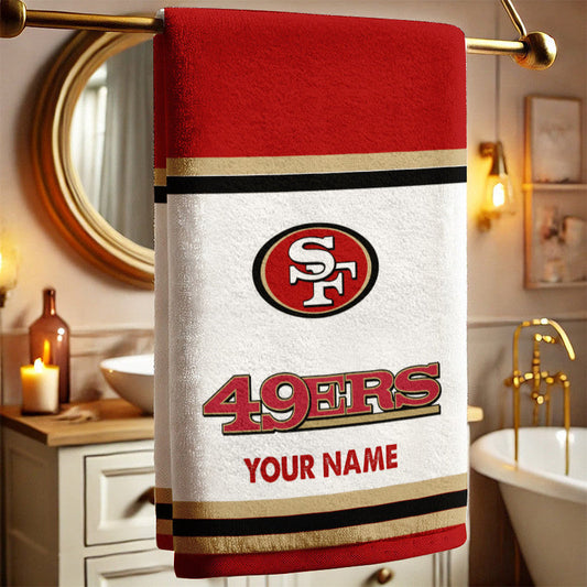LIMITED EDITION - NEW CUSTOMIZED NFL11 SF49 SAN FRANCISCO 49ERS BATH TOWEL