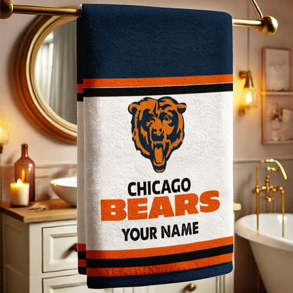 LIMITED EDITION - NEW CUSTOMIZED NFL26 CCB CHICAGO BEARS BATH TOWEL