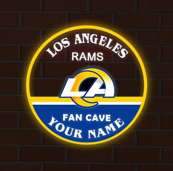 LIMITED EDITION - NEW CUSTOMIZED NFL22 LAR LOS ANGELES RAMS LED LIGHT WALL DECOR