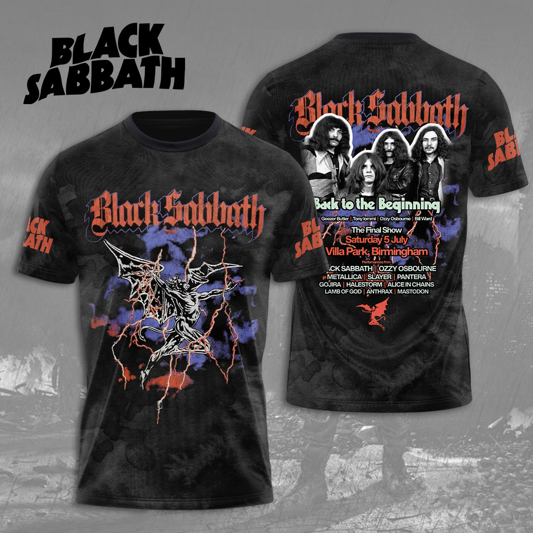 NEW PREMIUM BLACK SABBATH 3D UNISEX T-SHIRT & HOODIE